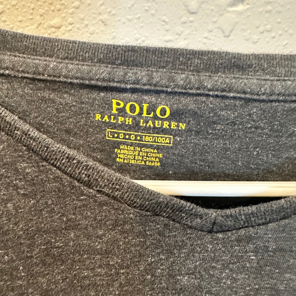 Lot of Polo Ralph Lauren T-Shirt Men Large Black Blue V-Neck Cotton Classic Logo - Picture 10 of 16